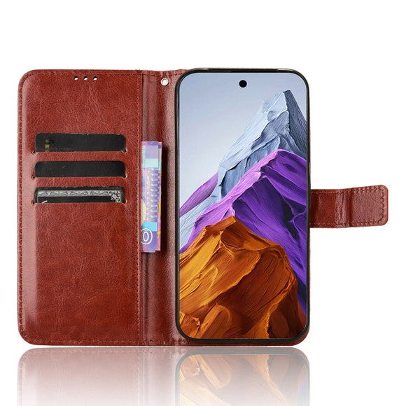 EIDERWOOD Google Pixel 9 / 9 Pro Blankt Læder Cover m. Pung & Strop - Brun