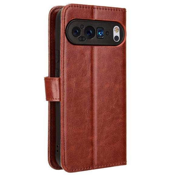 EIDERWOOD Google Pixel 9 / 9 Pro Blankt Læder Cover m. Pung & Strop - Brun