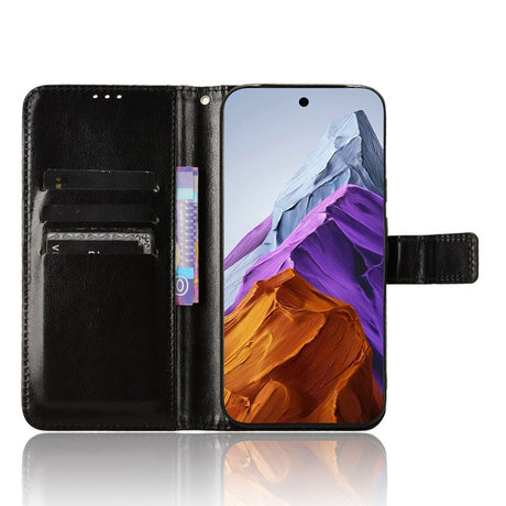 EIDERWOOD Google Pixel 9 / 9 Pro Blankt Læder Cover m. Pung & Strop - Sort