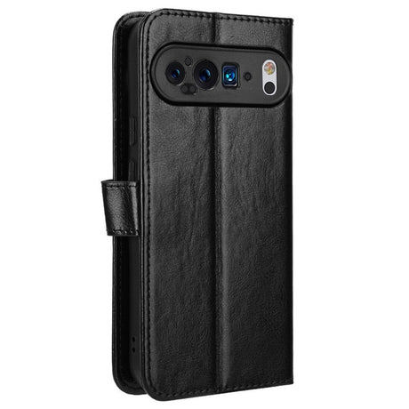 EIDERWOOD Google Pixel 9 / 9 Pro Blankt Læder Cover m. Pung & Strop - Sort