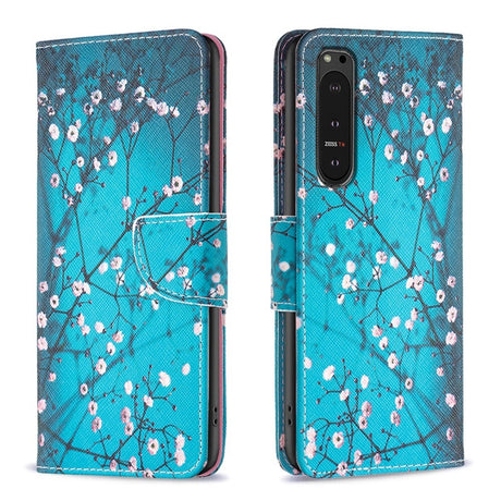 EIDERWOOD Sony Xperia 10 VI Læder Cover m. Pung & Ståfunktion - Blomstertræ