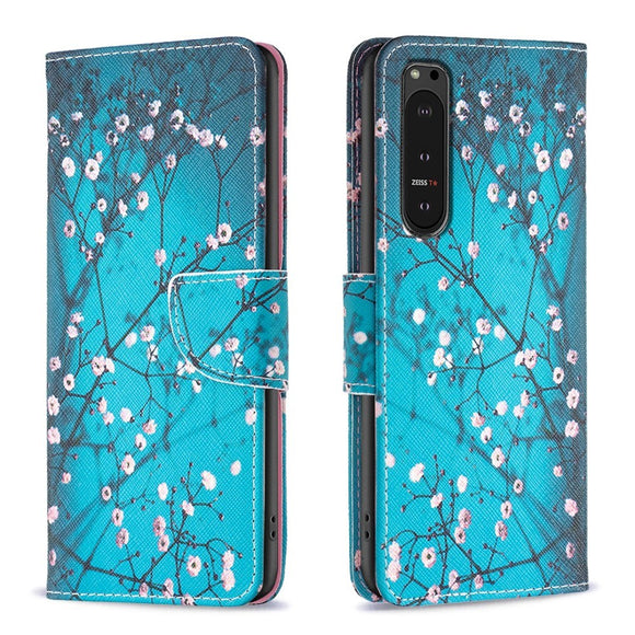 EIDERWOOD Sony Xperia 10 VI Læder Cover m. Pung & Ståfunktion - Blomstertræ