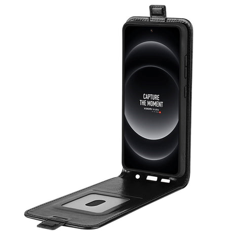 EIDERWOOD Xiaomi 14 Ultra Vertikalt Læder Cover m. Kortholder - Sort
