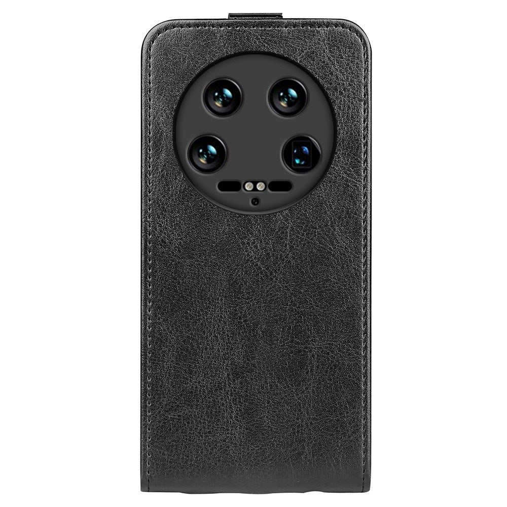 EIDERWOOD Xiaomi 14 Ultra Vertikalt Læder Cover m. Kortholder - Sort