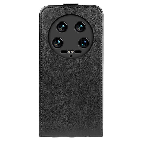 EIDERWOOD Xiaomi 14 Ultra Vertikalt Læder Cover m. Kortholder - Sort