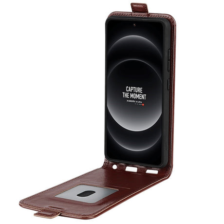 EIDERWOOD Xiaomi 14 Ultra Vertikalt Læder Cover m. Kortholder - Brun