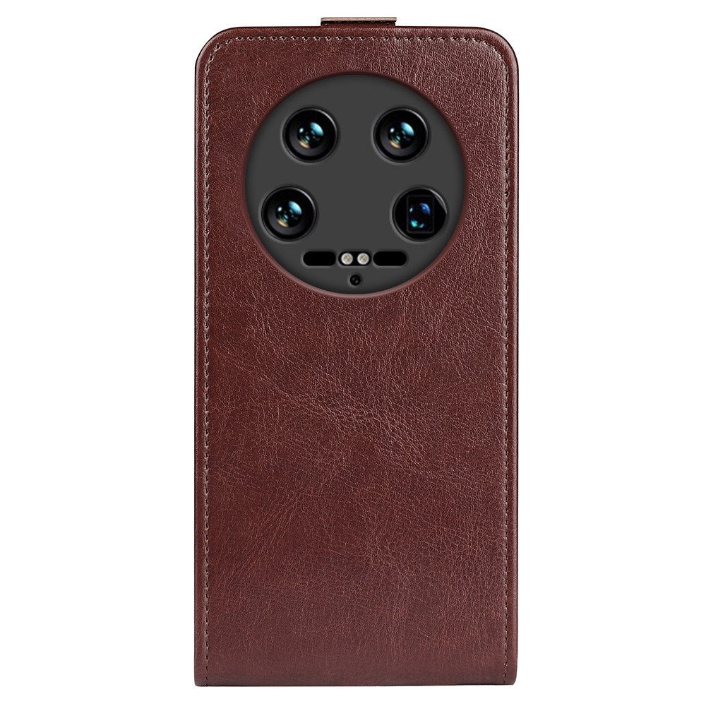 EIDERWOOD Xiaomi 14 Ultra Vertikalt Læder Cover m. Kortholder - Brun