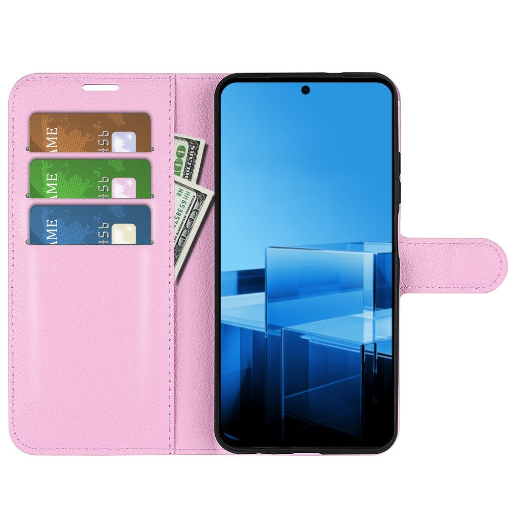 EIDERWOOD Asus Zenfone 11 Ultra Litchi Læder Flip Cover m. Pung - Pink