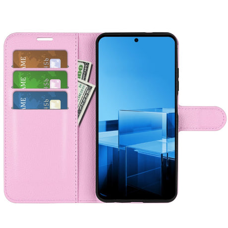 EIDERWOOD Asus Zenfone 11 Ultra Litchi Læder Flip Cover m. Pung - Pink