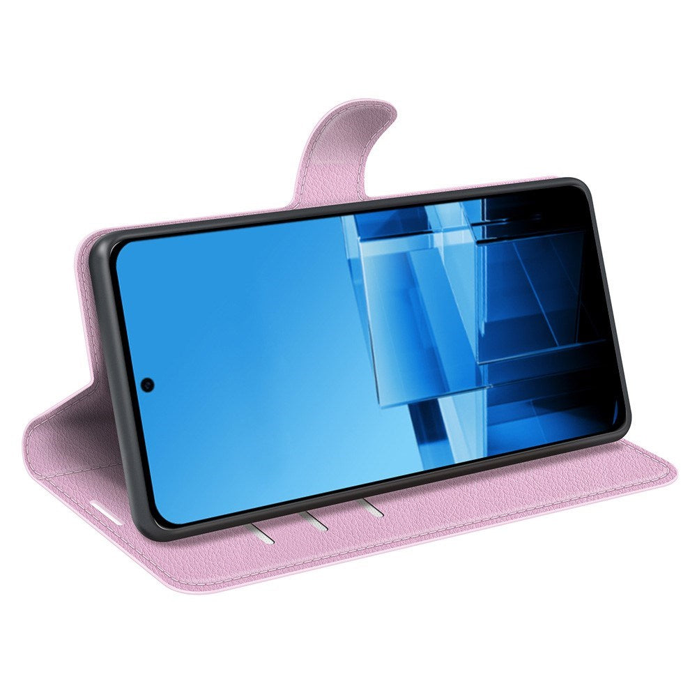 EIDERWOOD Asus Zenfone 11 Ultra Litchi Læder Flip Cover m. Pung - Pink
