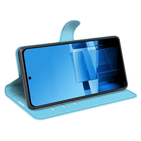 EIDERWOOD Asus Zenfone 11 Ultra Litchi Læder Flip Cover m. Pung - Blå