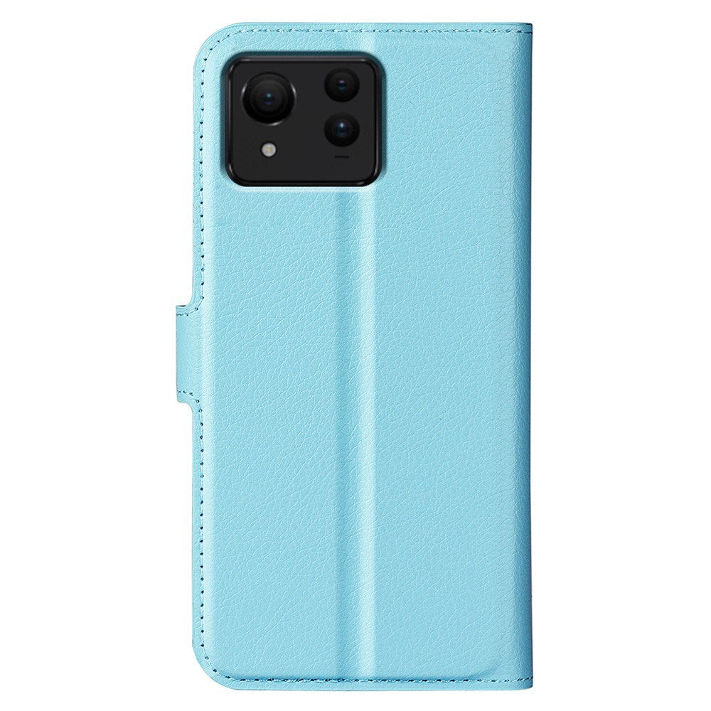 EIDERWOOD Asus Zenfone 11 Ultra Litchi Læder Flip Cover m. Pung - Blå