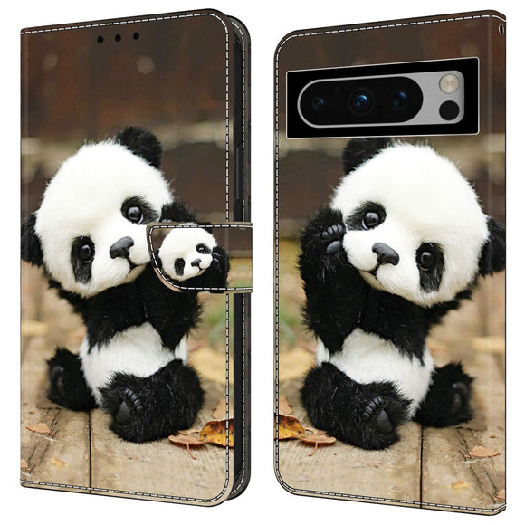 EIDERWOOD Google Pixel 9 Pro XL Læder Cover m. Pung & Ståfunktion - Panda