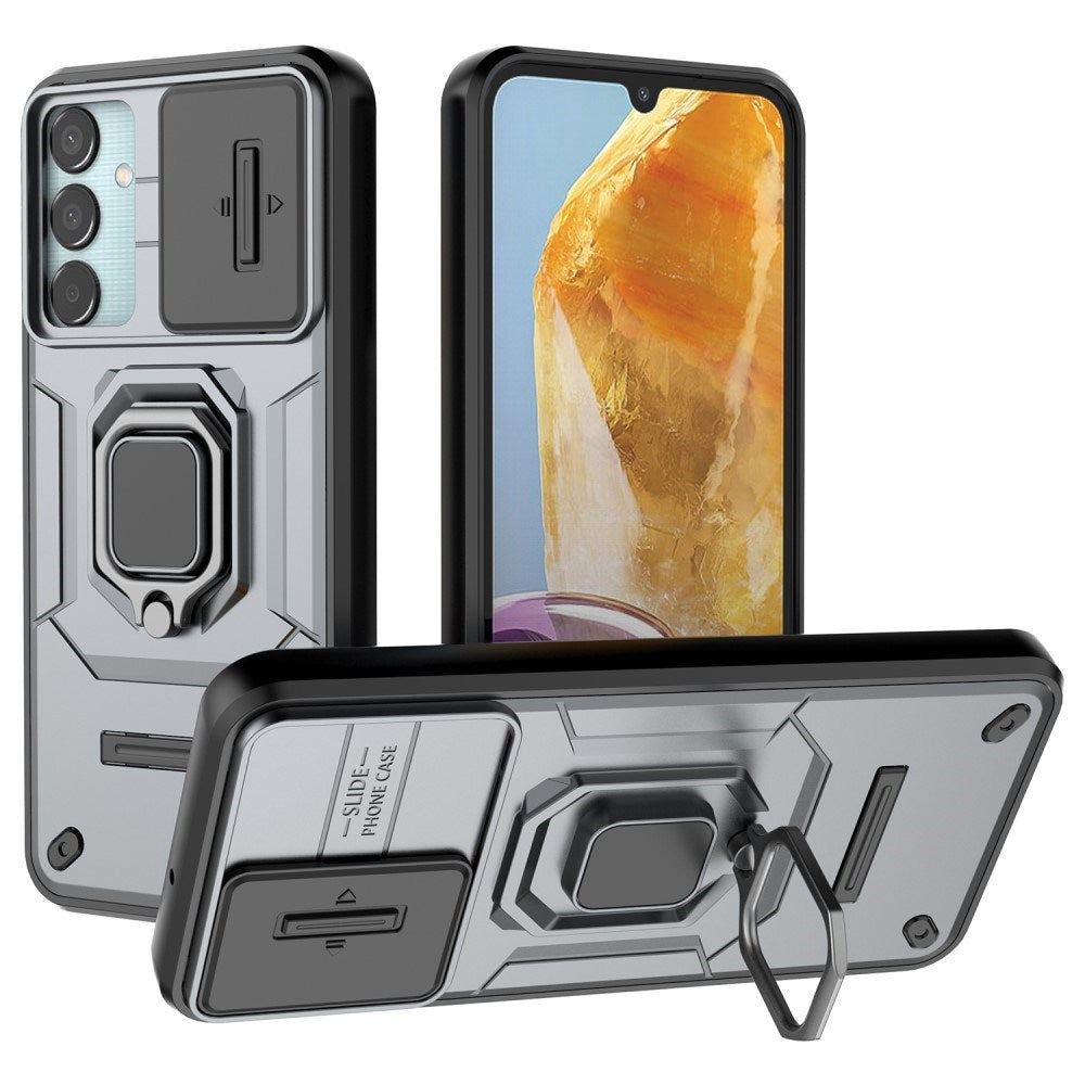 EIDERWOOD Samsung Galaxy M15 (5G) Håndværker Cover m. Magnetisk Kickstand & Cam Slider - Grå