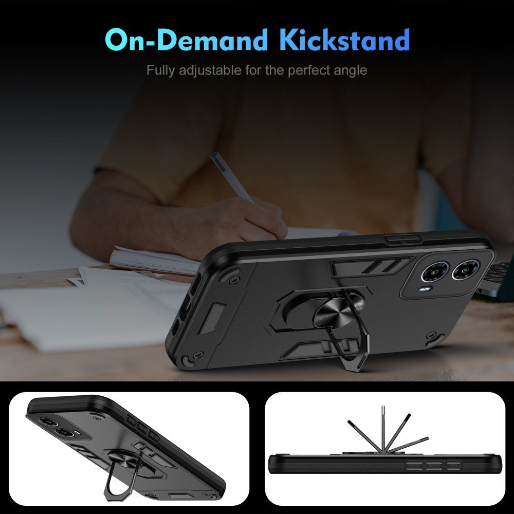 EIDERWOOD Motorola Moto G34 Håndværker Cover m. Kickstand - Sort
