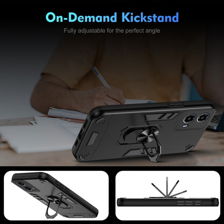EIDERWOOD Motorola Moto G34 Håndværker Cover m. Kickstand - Sort
