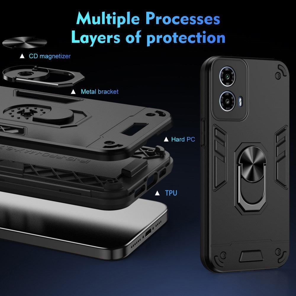 EIDERWOOD Motorola Moto G34 Håndværker Cover m. Kickstand - Sort