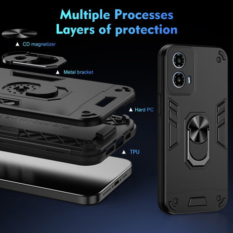 EIDERWOOD Motorola Moto G34 Håndværker Cover m. Kickstand - Sort