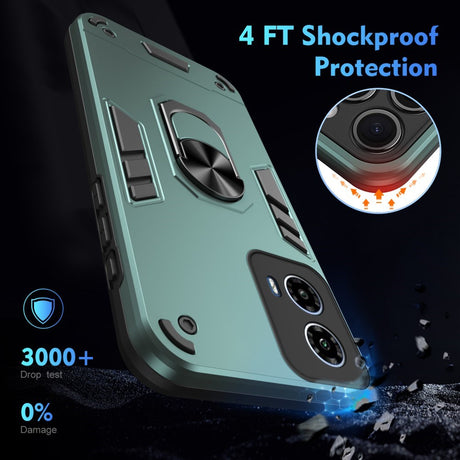 EIDERWOOD Motorola Moto G34 Håndværker Cover m. Kickstand - Grøn