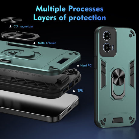 EIDERWOOD Motorola Moto G34 Håndværker Cover m. Kickstand - Grøn