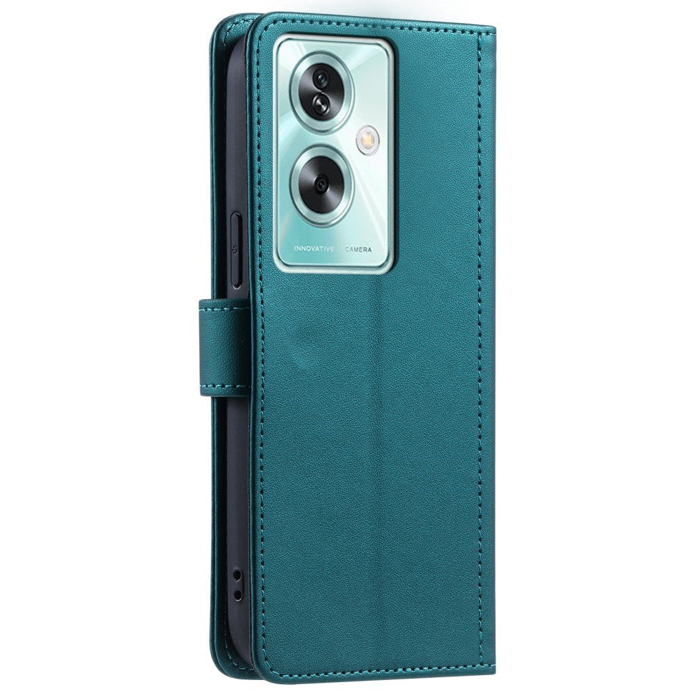EIDERWOOD OnePlus Nord N30 SE (5G) / OPPO A79 (5G) / A2 (5G) Læder Flip Cover m. Strop & Crossbody Taske Funktion - Grøn