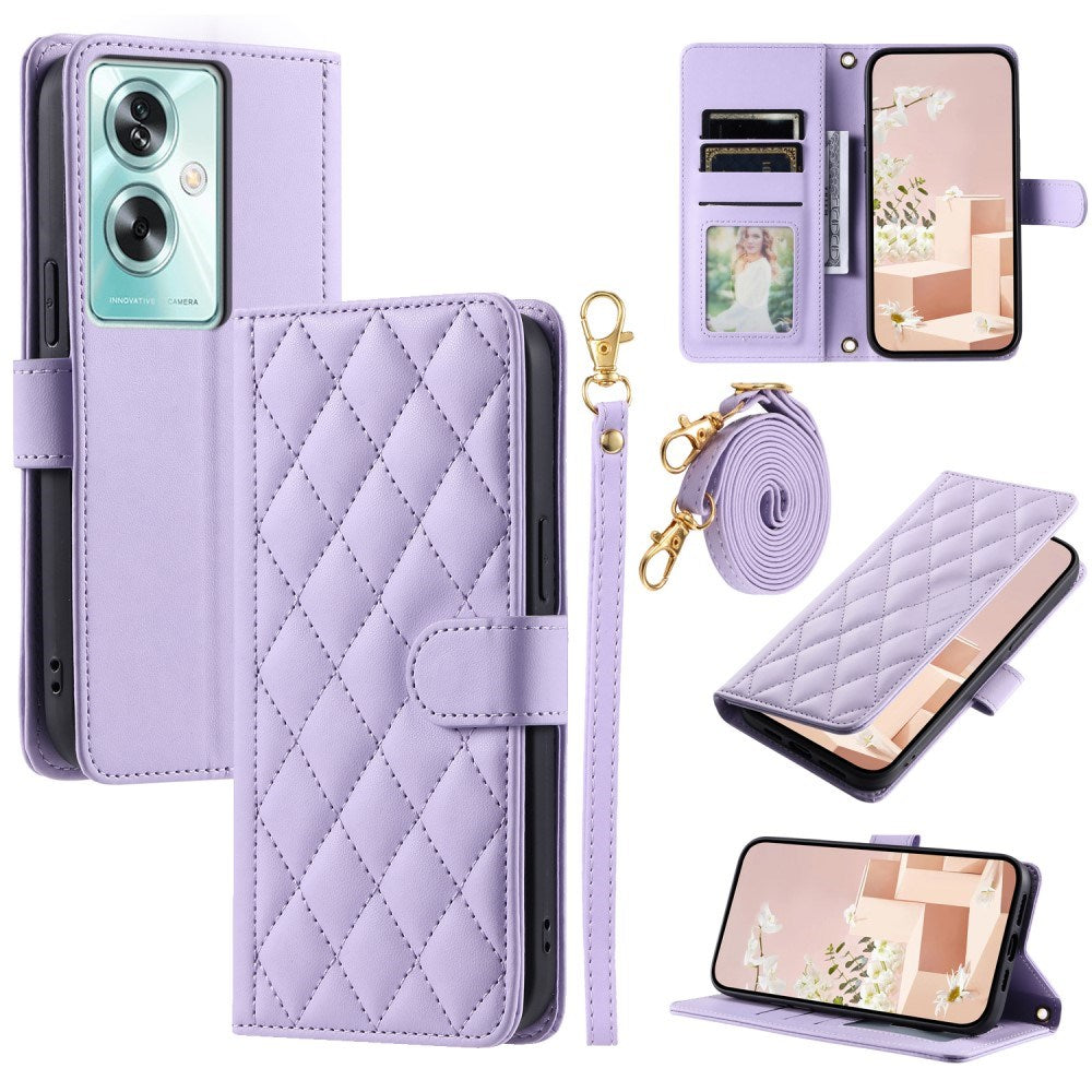 EIDERWOOD OnePlus Nord N30 SE (5G) / OPPO A79 (5G) / A2 (5G) Læder Flip Cover m. Strop & Crossbody Taske Funktion - Lilla