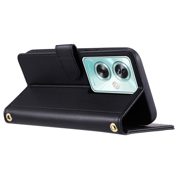 EIDERWOOD OnePlus Nord N30 SE (5G) / OPPO A79 (5G) / A2 (5G) Læder Flip Cover m. Strop & Crossbody Taske Funktion - Sort