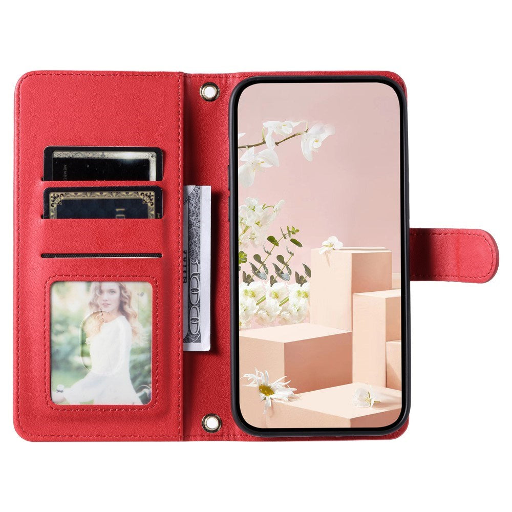 EIDERWOOD OnePlus Nord N30 SE (5G) / OPPO A79 (5G) / A2 (5G) Læder Flip Cover m. Strop & Crossbody Taske Funktion - Rød