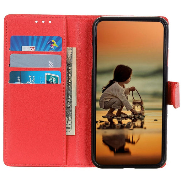 EIDERWOOD Google Pixel 10 / 10 Pro / 9 / 9 Pro Litchi Kunstlæder Cover m. Pung - Rød