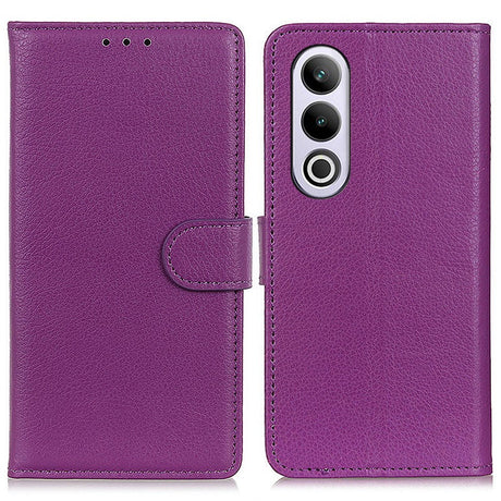 EIDERWOOD OnePlus Nord CE4 (5G) Litchi Læder Cover m. Pung - Lilla