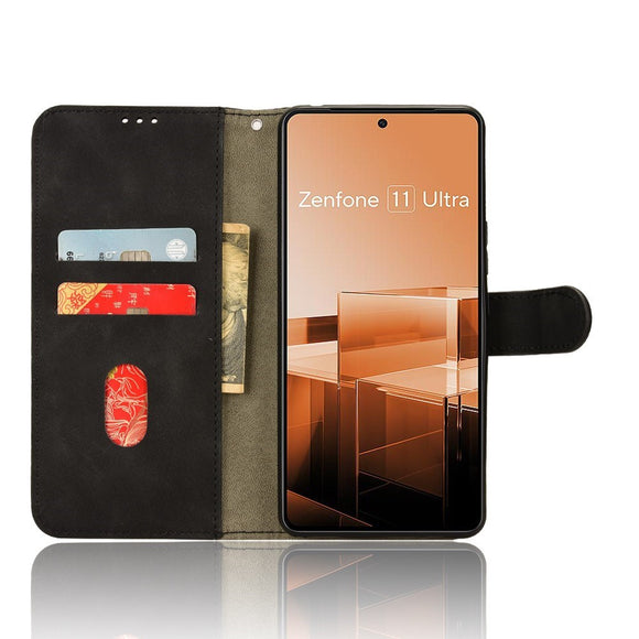 EIDERWOOD Asus Zenfone 11 Ultra Læder Cover m. Pung & Ståfunktion - Sort