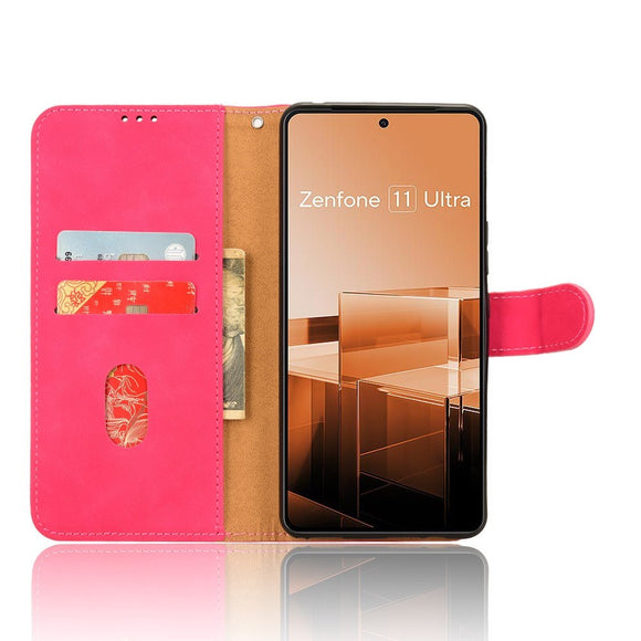 EIDERWOOD Asus Zenfone 11 Ultra Læder Cover m. Pung & Ståfunktion - Pink