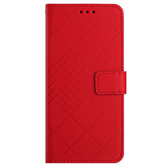 EIDERWOOD Sony Xperia 10 VI  Læder Cover m. Pung & Strop - Rombe Indgravering - Rød