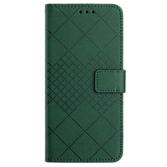 EIDERWOOD Sony Xperia 10 VI  Læder Cover m. Pung & Strop - Rombe Indgravering - Grøn