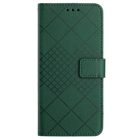 EIDERWOOD Sony Xperia 10 VI  Læder Cover m. Pung & Strop - Rombe Indgravering - Grøn
