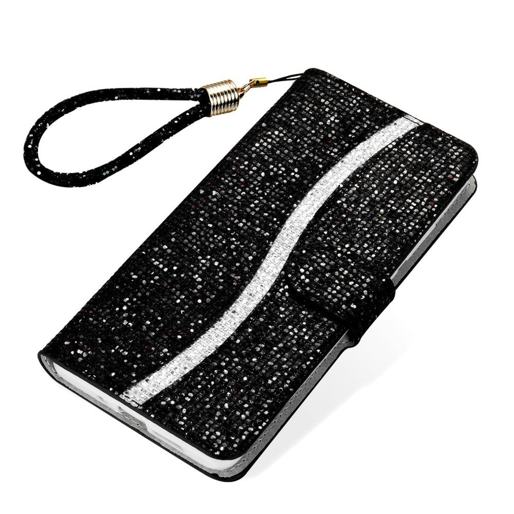 EIDERWOOD Samsung Galaxy S24 / S25 Glimmer Flip Cover m. Kortholder og Ståfunktion - Sort