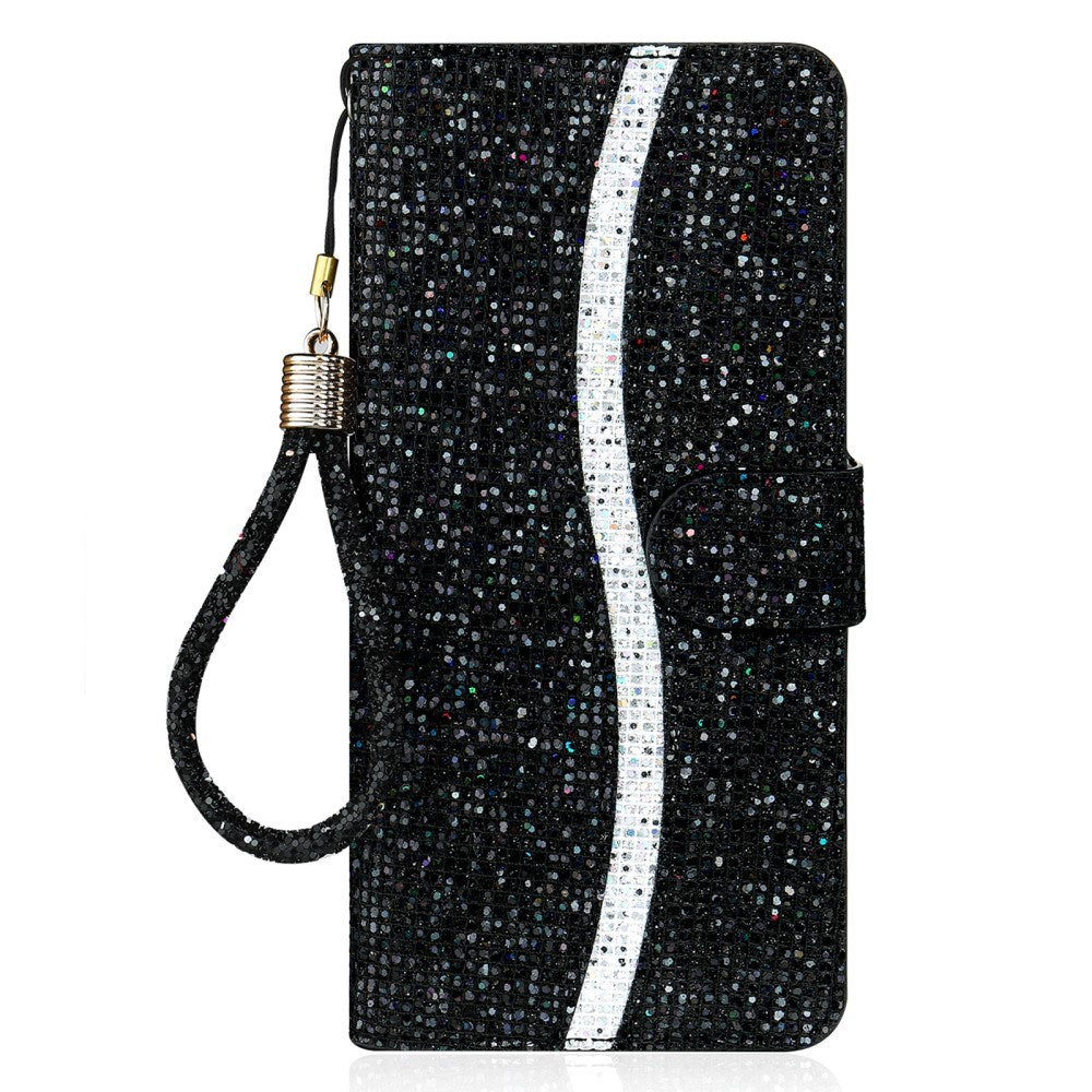 EIDERWOOD Samsung Galaxy S24 / S25 Glimmer Flip Cover m. Kortholder og Ståfunktion - Sort