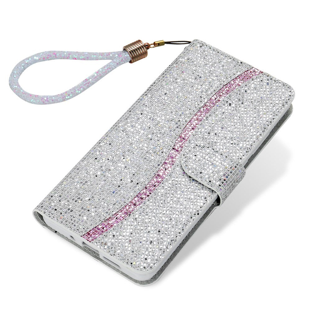 EIDERWOOD Samsung Galaxy S24 / S25 Glimmer Flip Cover m. Kortholder og Ståfunktion - Sølv