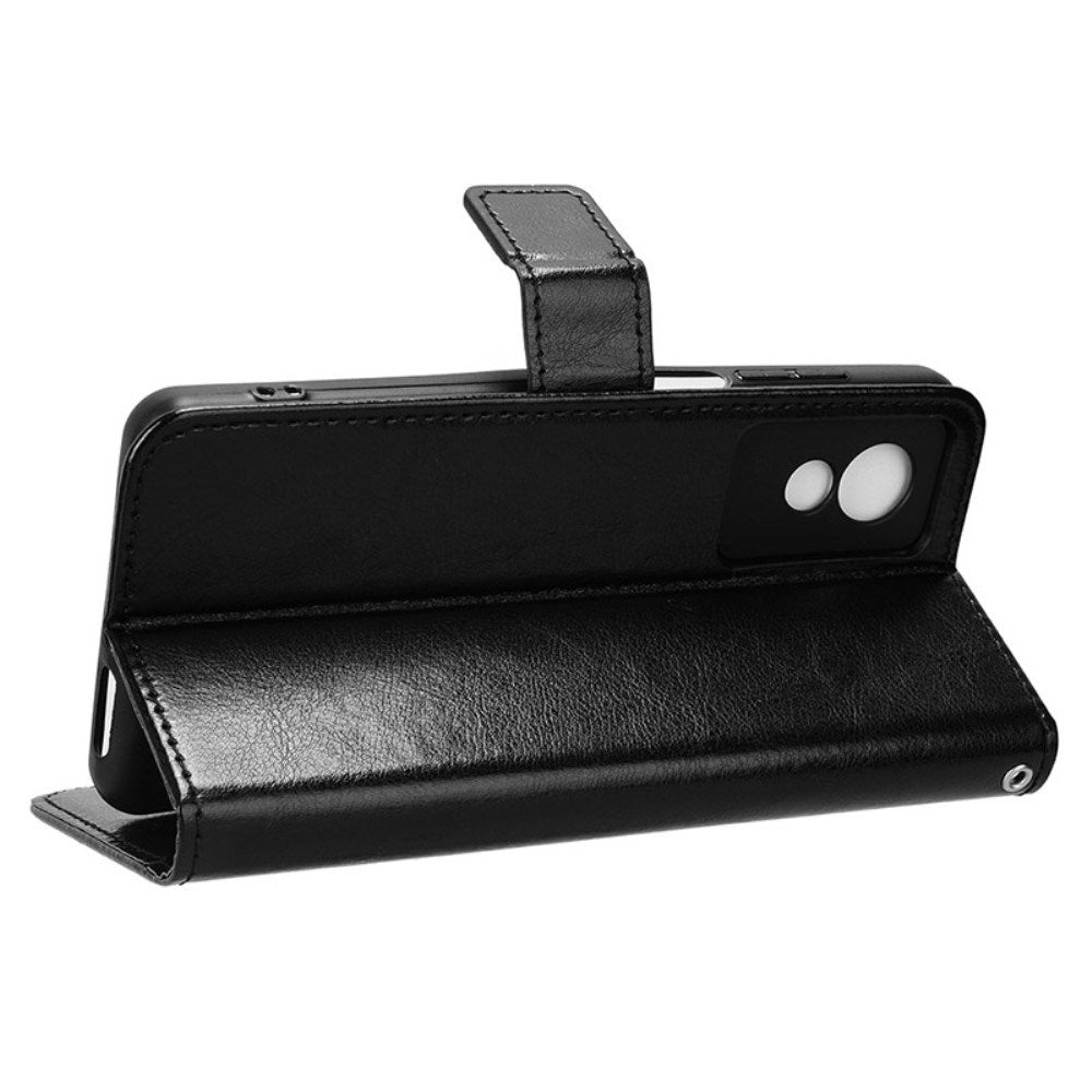 EIDERWOOD TCL 501 Blankt Kunstlæder Cover m. Pung & Strop - Sort