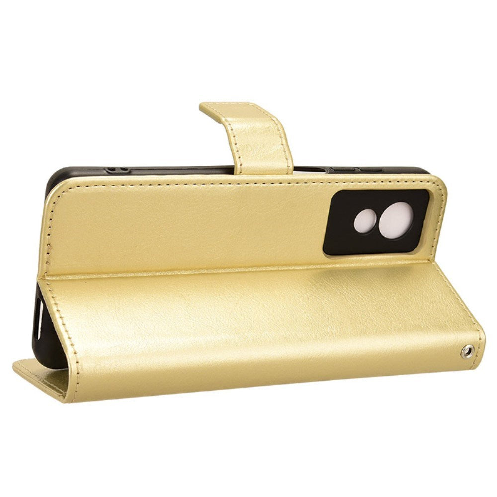 EIDERWOOD TCL 501 Blankt Kunstlæder Cover m. Pung & Strop - Guld