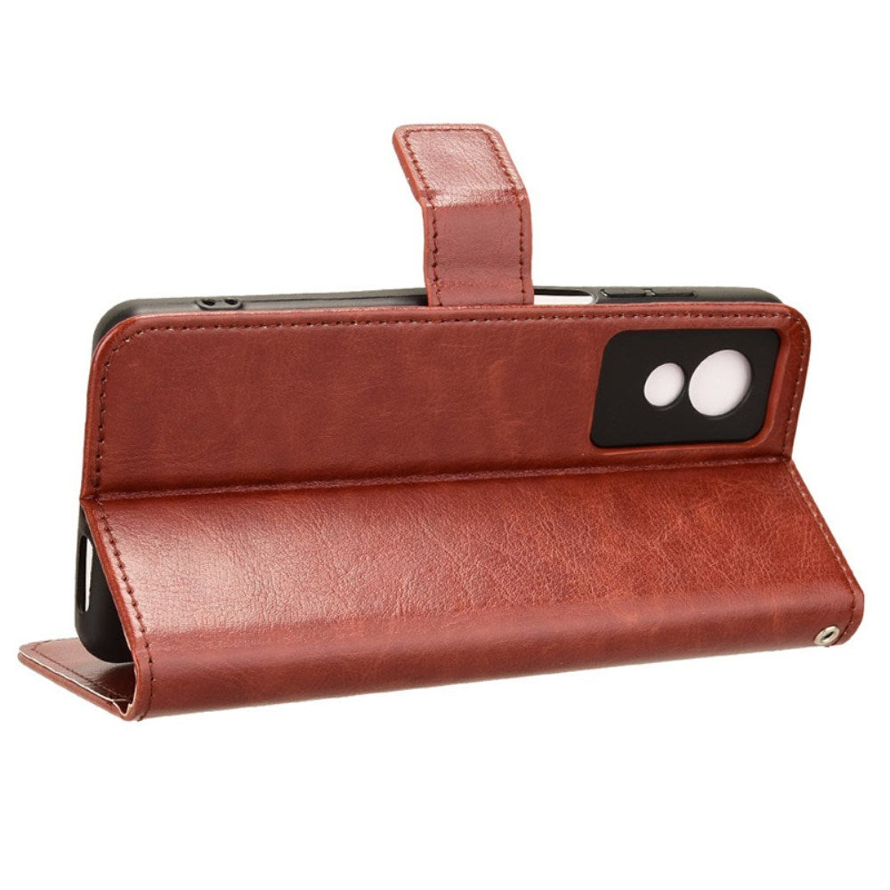 EIDERWOOD TCL 501 Blankt Kunstlæder Cover m. Pung & Strop - Brun