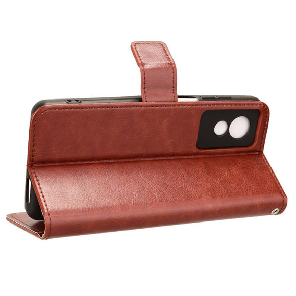 EIDERWOOD TCL 501 Blankt Kunstlæder Cover m. Pung & Strop - Brun