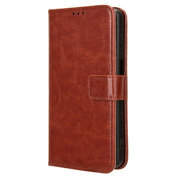 EIDERWOOD TCL 501 Blankt Kunstlæder Cover m. Pung & Strop - Brun