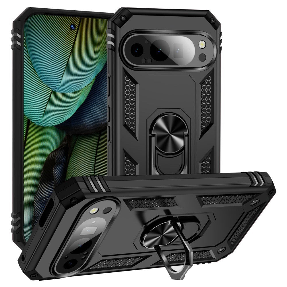 EIDERWOOD Google Pixel 9 / 9 Pro Håndværkercover m. Magnetisk Kickstand - Sort