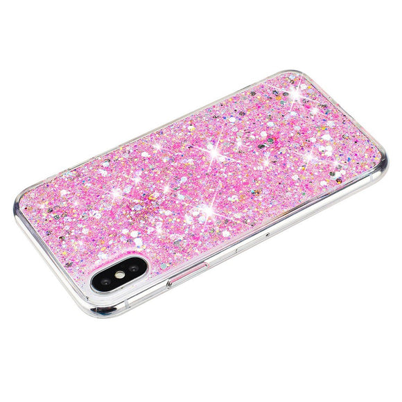 EIDERWOOD iPhone X / XS Glitter Cover - Lyserød