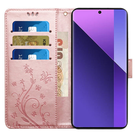 EIDERWOOD Google Pixel 9 / 9 Pro Sommerfugle Læder Cover m. Pung - Rose Gold