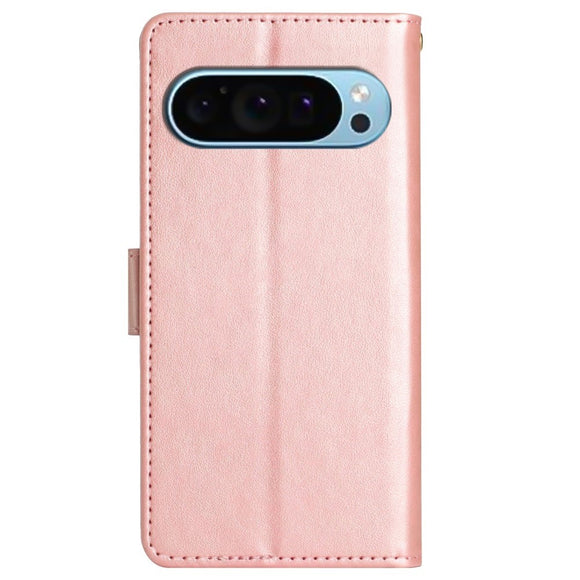 EIDERWOOD Google Pixel 9 / 9 Pro Sommerfugle Læder Cover m. Pung - Rose Gold