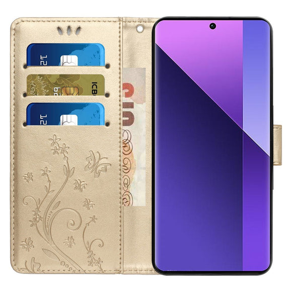 EIDERWOOD Google Pixel 9 / 9 Pro Sommerfugle Læder Cover m. Pung - Guld