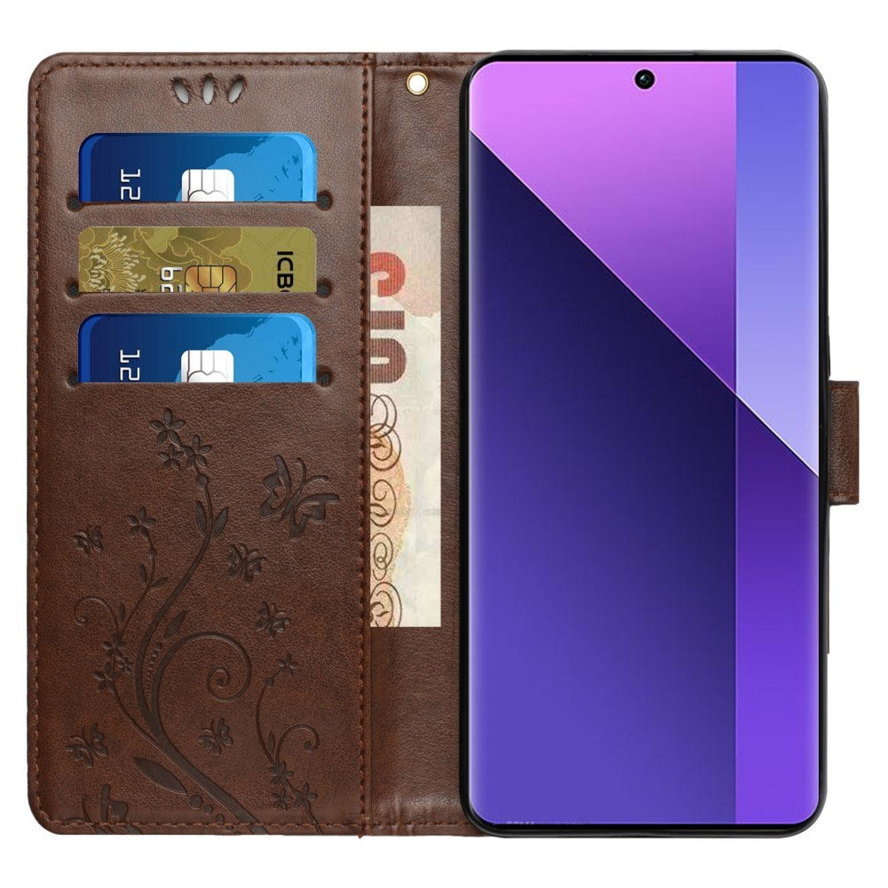 EIDERWOOD Google Pixel 9 / 9 Pro Sommerfugle Læder Cover m. Pung - Brun