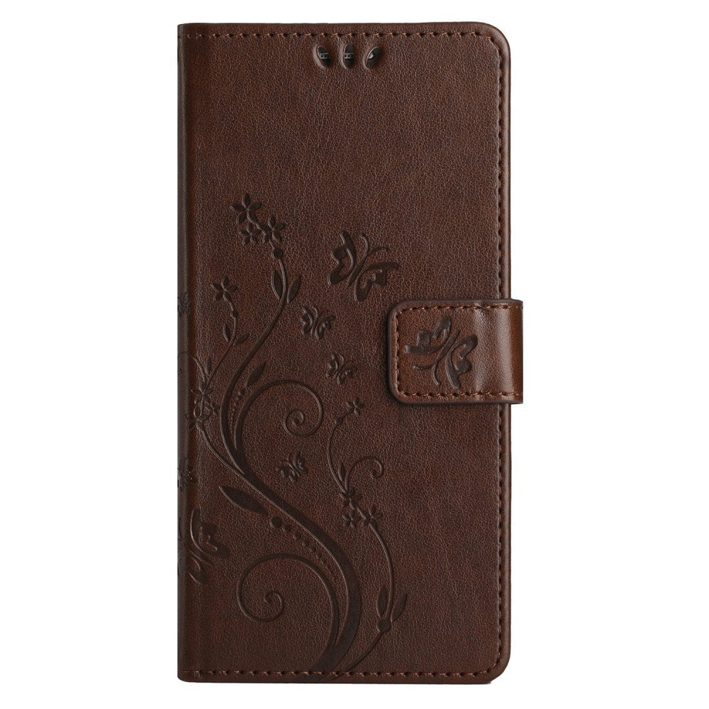 EIDERWOOD Google Pixel 9 / 9 Pro Sommerfugle Læder Cover m. Pung - Brun